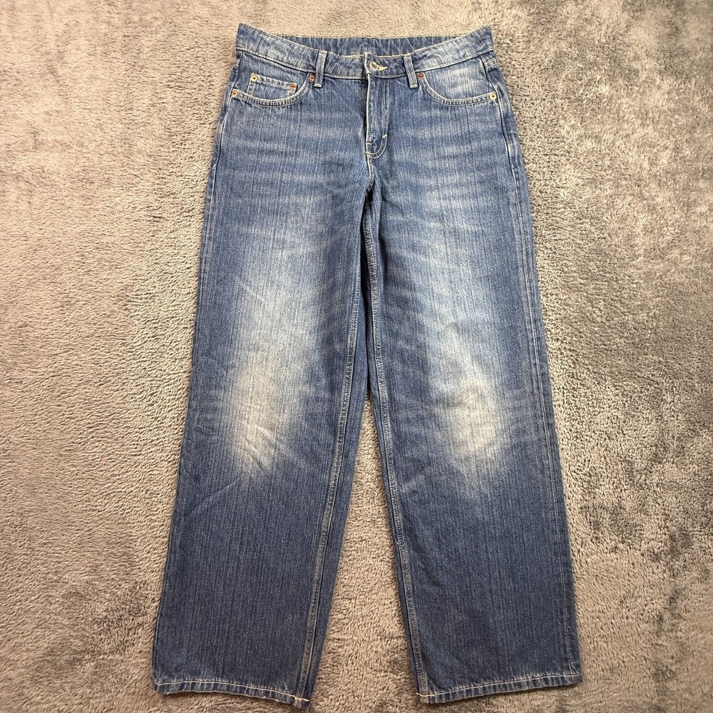 Weekday Ample Low Loose Fit Jeans Womens 29x31 100% Cotton Relaxed